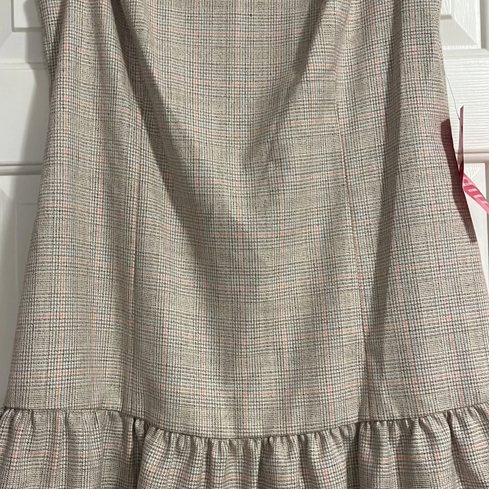 Gal Meets Glam Philippa Plaid Sleeveless Dress with Bow - Picture 4 of 11